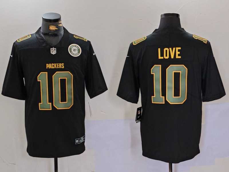 Men%27s Green Bay Packers #10 Jordan Love Black Fashion Vapor Limited Stitched Jerseys->green bay packers->NFL Jersey